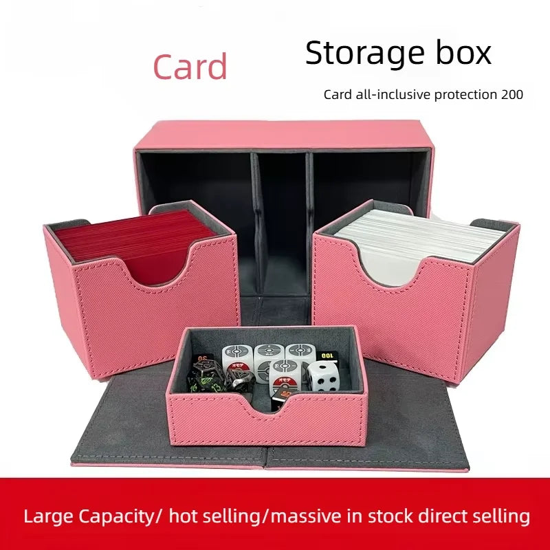 TCG Card Storage Box 200+ Capacity – MTG Pokémon Token Organizer Gift