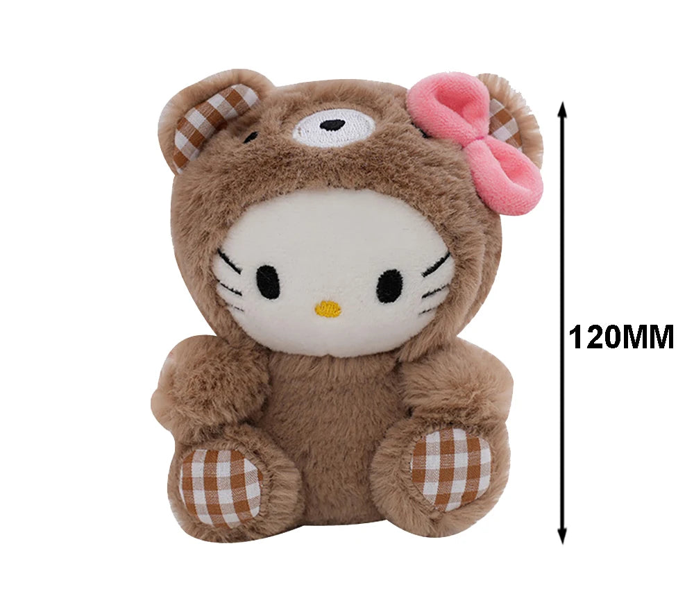 Sanrio Kawaii Plush Keychain Doll Hello Kitty My Melody Kuromi Cinnamoroll
