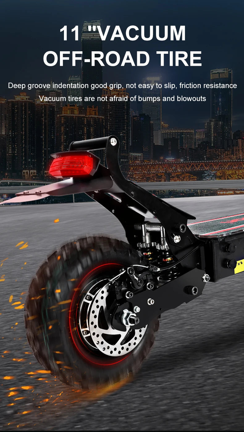 Arwibon Q30 Adult Electric Scooter 2500W 30MPH 48V16AH 11" Off-Road Folding E-Scooter