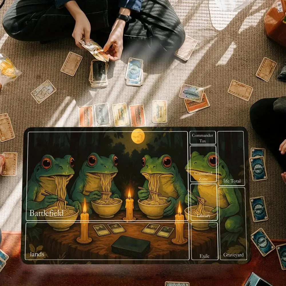 Frog Wizard Mouse Pad Magic Zones Game Mat for MTG TCG Card Battle