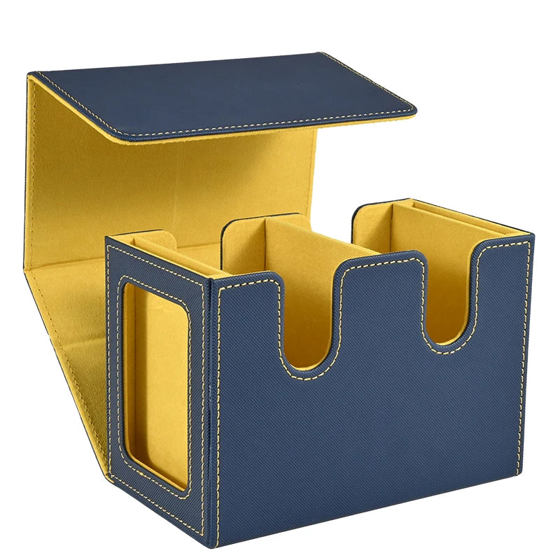 Dual-Commander MTG Magnetic Deck Box – 140+ Card Capacity w/ Twin Display Windows & Removable Trays