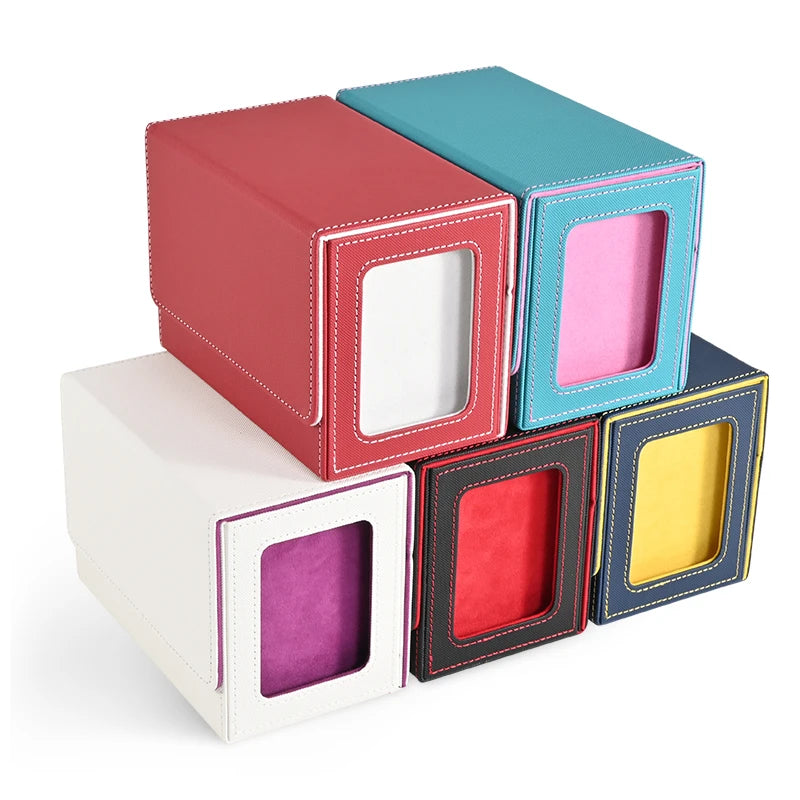 Dual-Commander MTG Magnetic Deck Box – 140+ Card Capacity w/ Twin Display Windows & Removable Trays