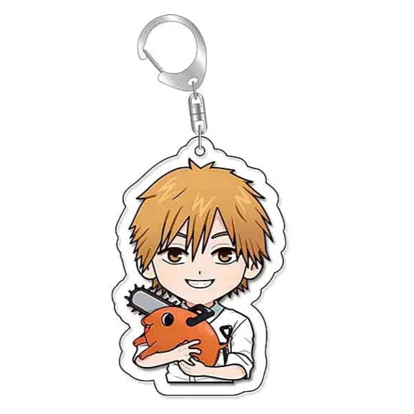 Chainsaw Man Denji & Pochita Hug Acrylic Keychain – 1.6 × 2.4-Inch Charm