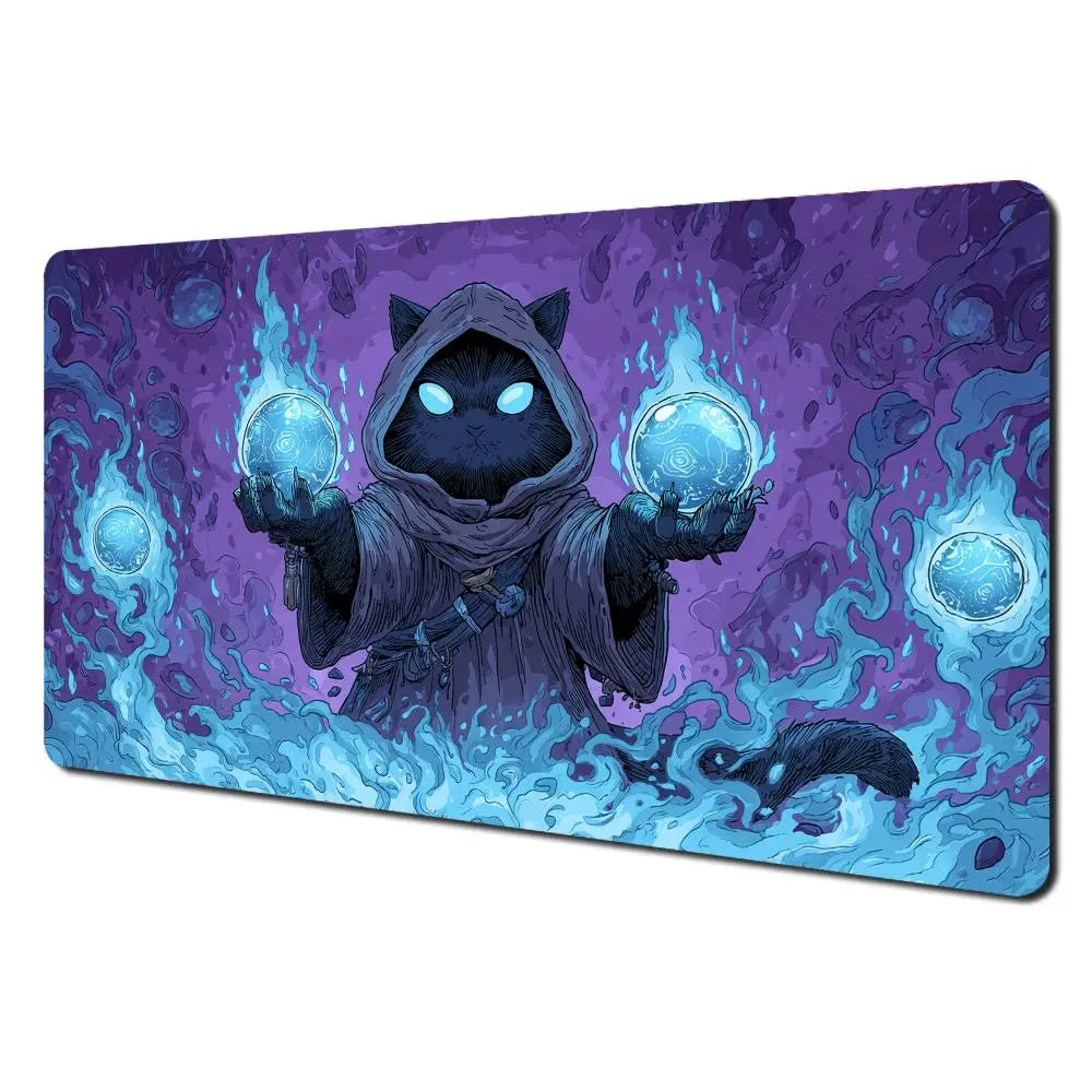Magic Card Playmat Purple Cat Gaming Mat MTG TCG Commander Battle