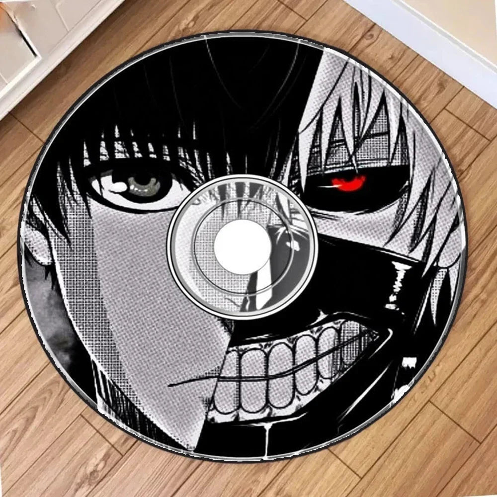 Anime CD Circular Carpet Cartoon Mat for Living Room Bedroom Decor