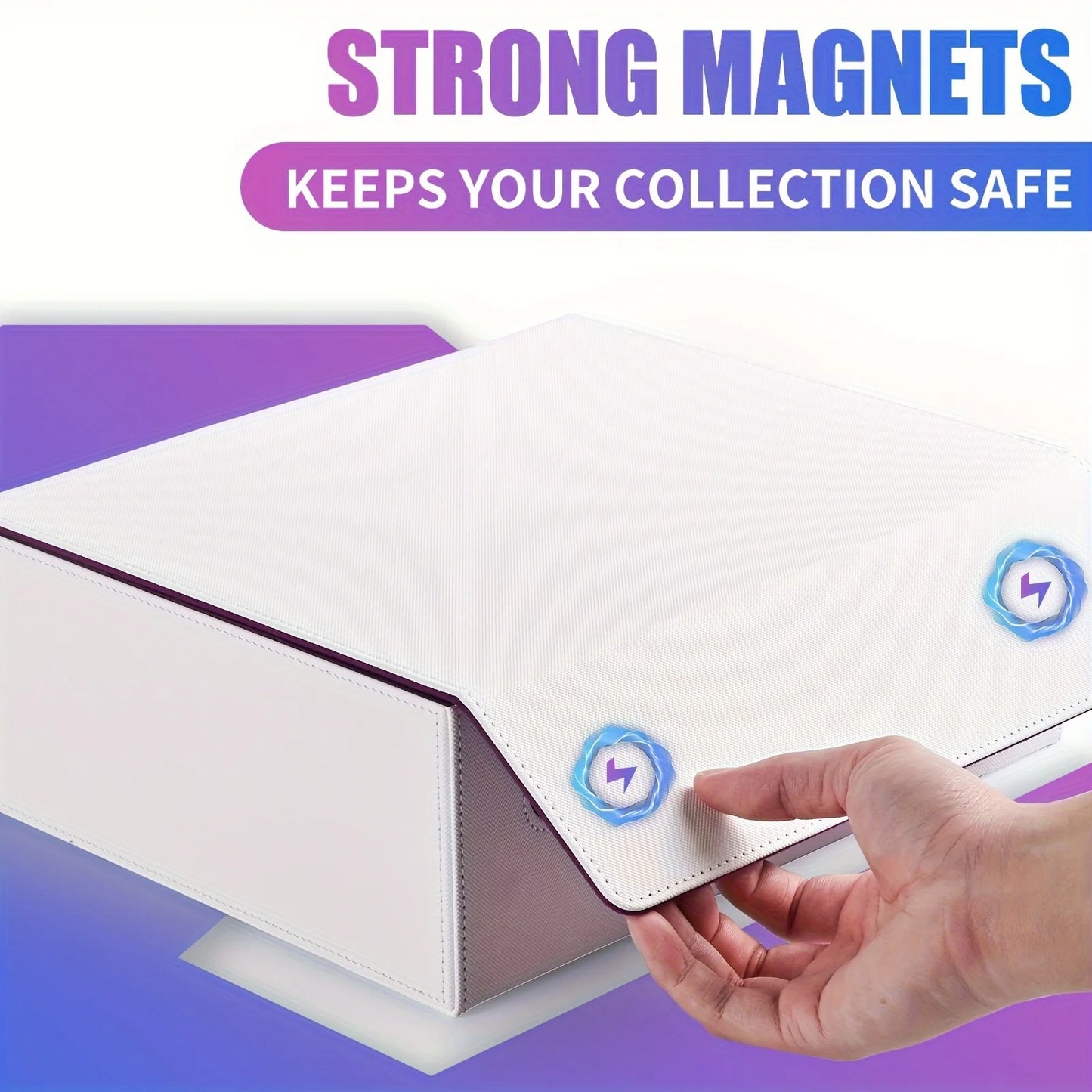 PU Leather Trading Card Storage Box – Holds 1800+ Cards