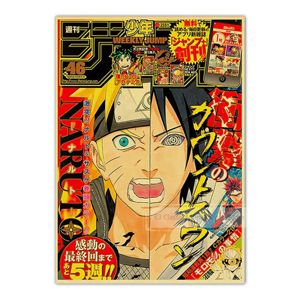 JoJo’s Bizarre Adventure Poster – Vintage Shonen Jump Kraft Print