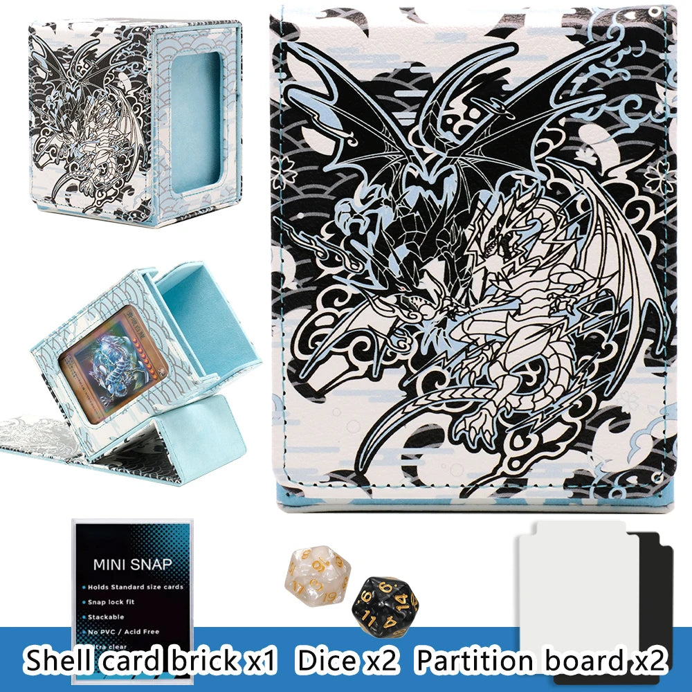 Sunlit Plains White Leather Commander Deck Box – Fits 100+ Sleeved MTG / TCG Cards