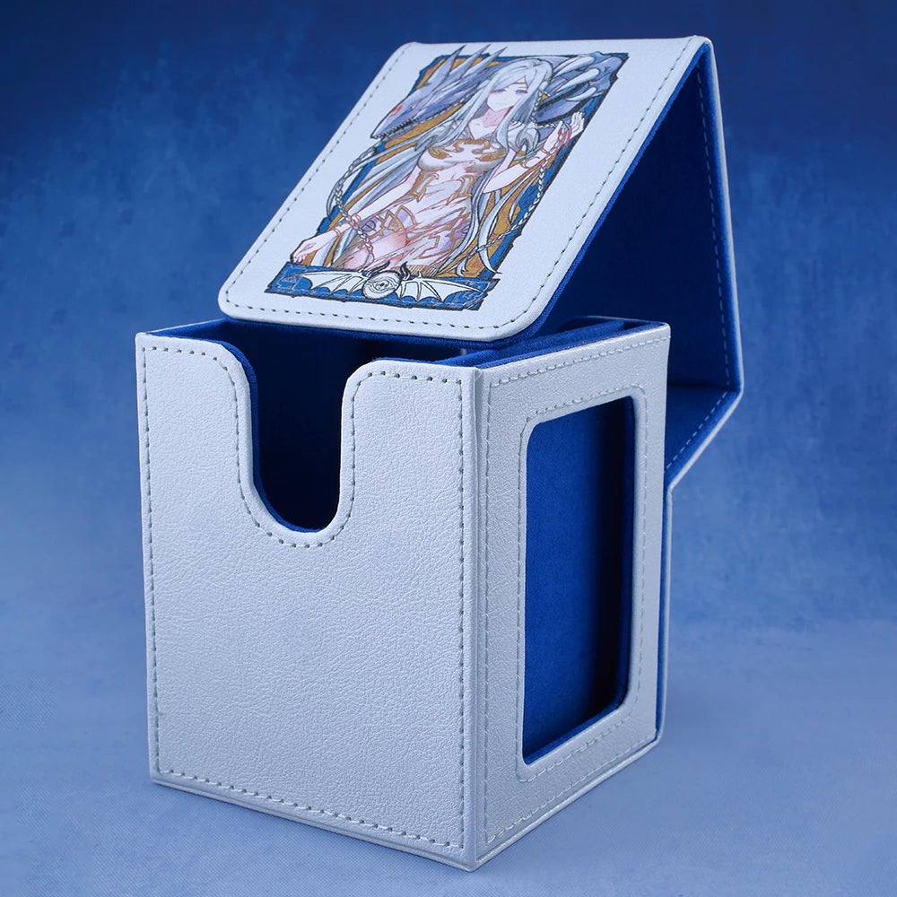 Maiden of White Dragon TCG Deck Box Magnetic PU Leather 120+ Cards