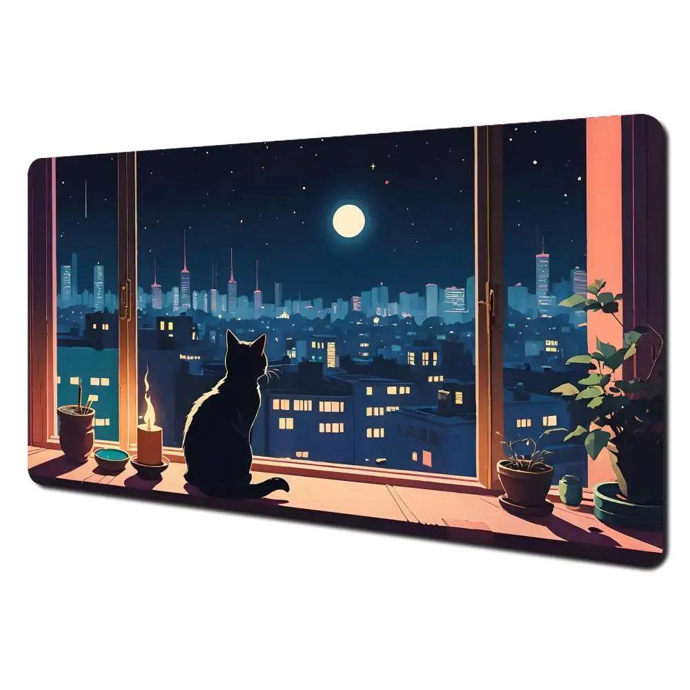 Cute Cat Kawaii Magic Playmat Gaming Mat for Card Battle 60x35cm