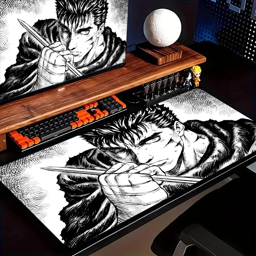 Berserk Guts Anime Mouse Pad XXL Rubber Anti-slip Gaming Desk Mat