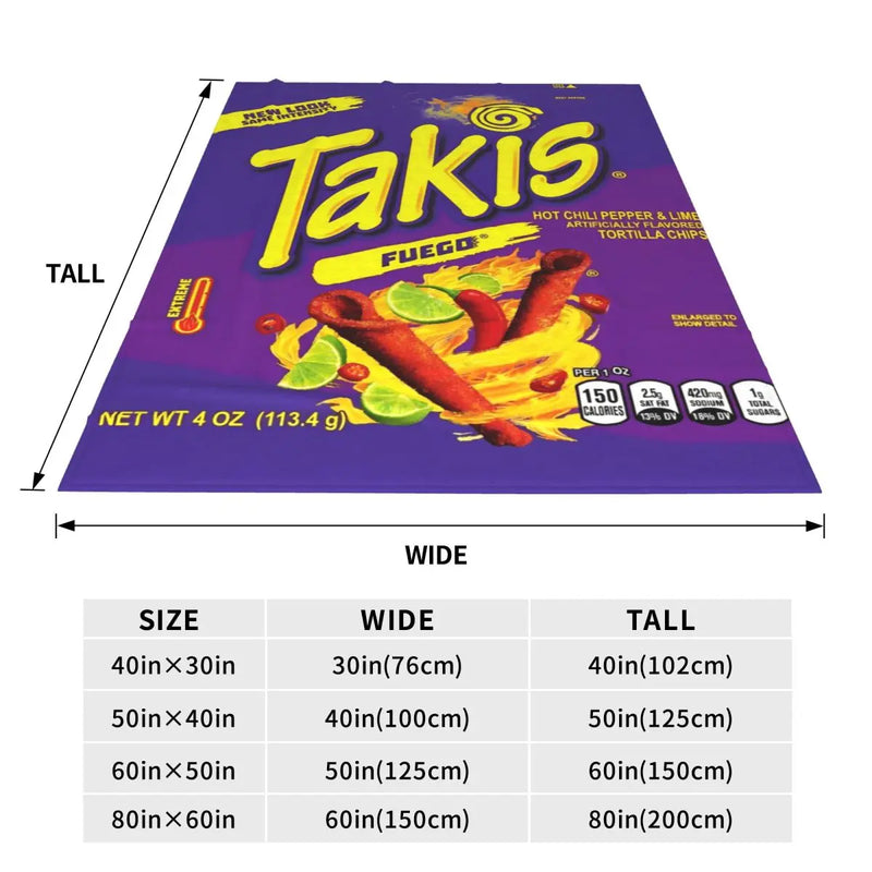 Takis Chili Blanket – Spicy Snack-Inspired Flannel Throw
