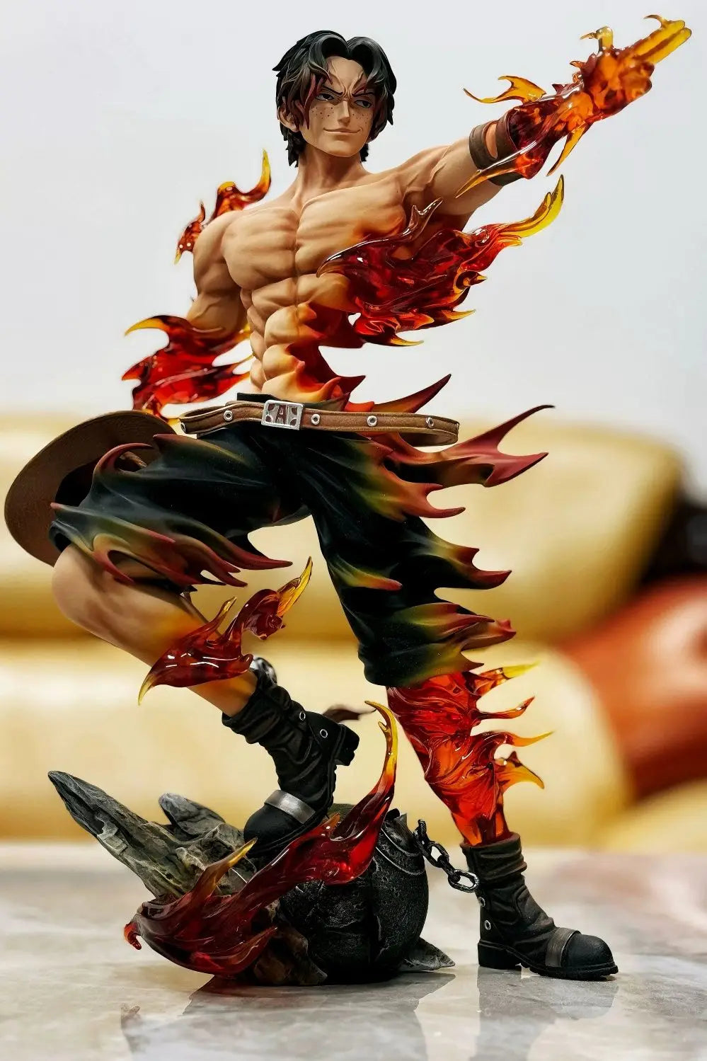 10.2" Ace Figure – One Piece PVC Fire Fist Anime Statue