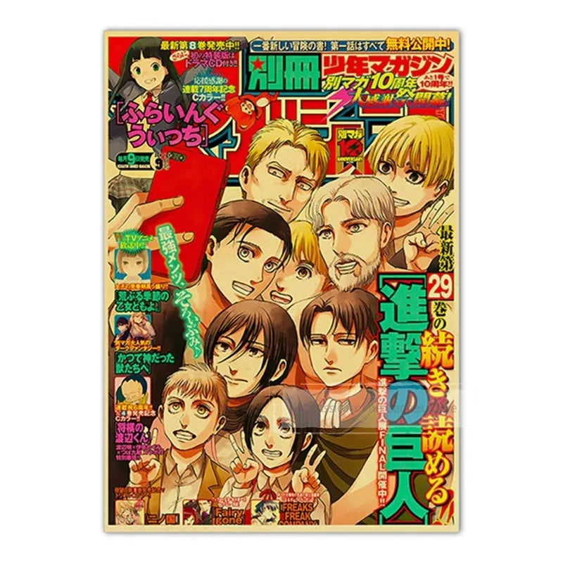 JoJo’s Bizarre Adventure Poster – Vintage Shonen Jump Kraft Print