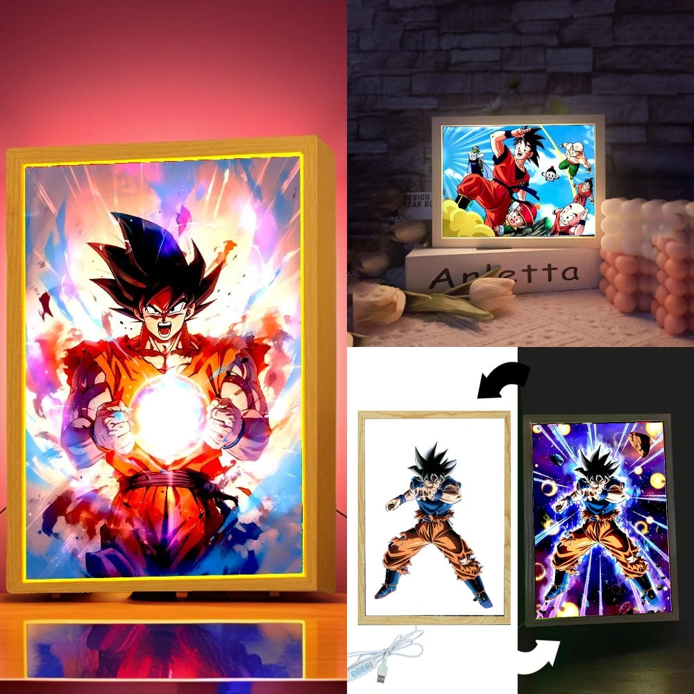Dragon Ball Z! Goku Kamehameha LED Light Painting Frame – A4/A5