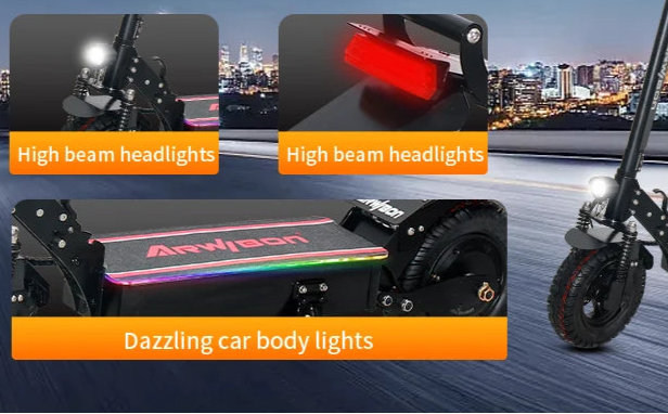 Arwibon Q30 Adult Electric Scooter 2500W 30MPH 48V16AH 11" Off-Road Folding E-Scooter