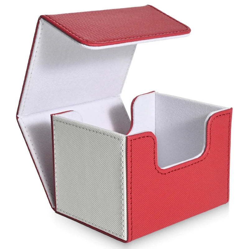 PU Leather Card Deck Box – Fits 120+ Sleeved TCG Cards | Strong Magnetic Closure