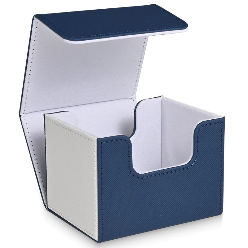 PU Leather Card Deck Box – Fits 120+ Sleeved TCG Cards | Strong Magnetic Closure