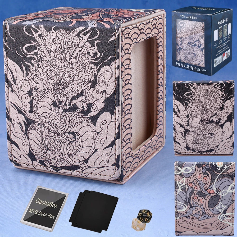 **** Gacha Deck Box for PTCG Cards Trading Card Storage with Display Window