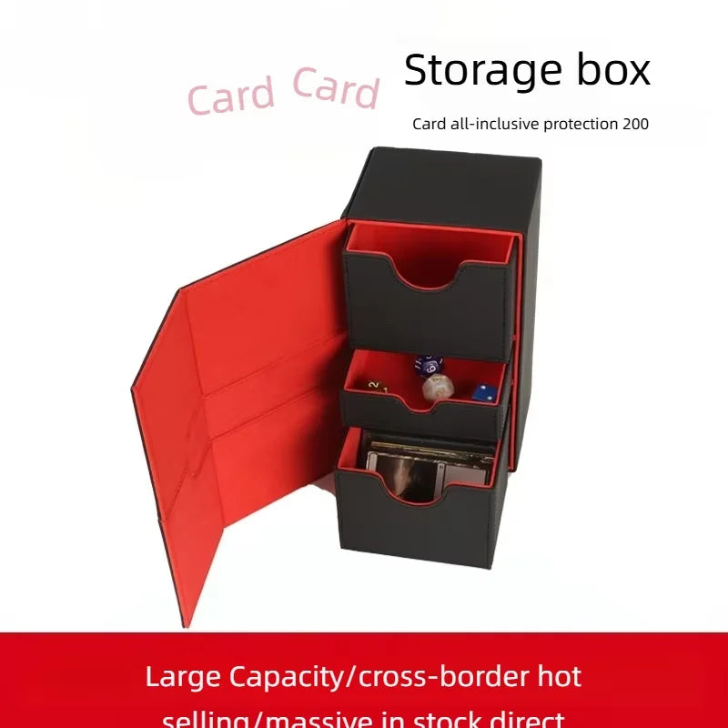 TCG Card Storage Box 200+ Capacity – MTG Pokémon Token Organizer Gift
