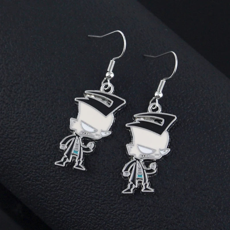 Invader Zim | Dib Membrane Drop Earrings – Enamel Zinc-Alloy Pair