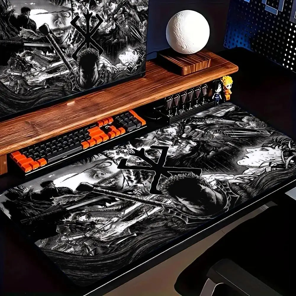 Berserk Guts Anime Mouse Pad XXL Rubber Anti-slip Gaming Desk Mat