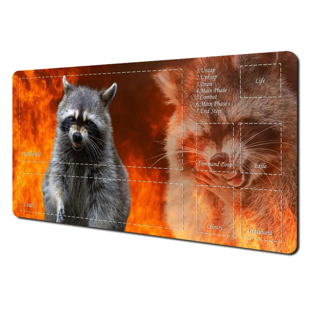 Magic Playmat Funny Cat Design Gaming Mat Anti-Slip Mousepad