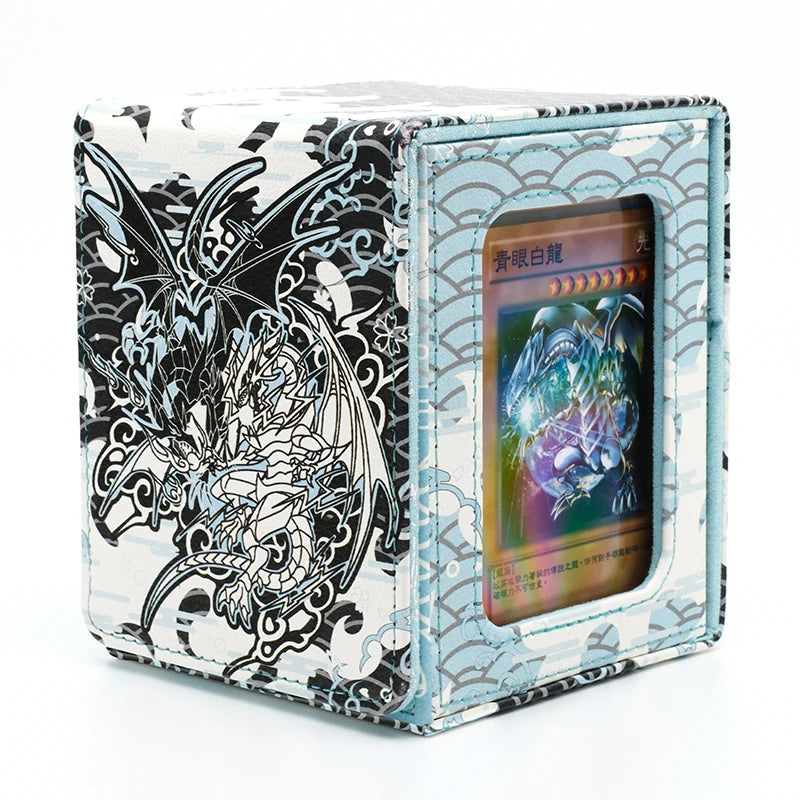 Sunlit Plains White Leather Commander Deck Box – Fits 100+ Sleeved MTG / TCG Cards