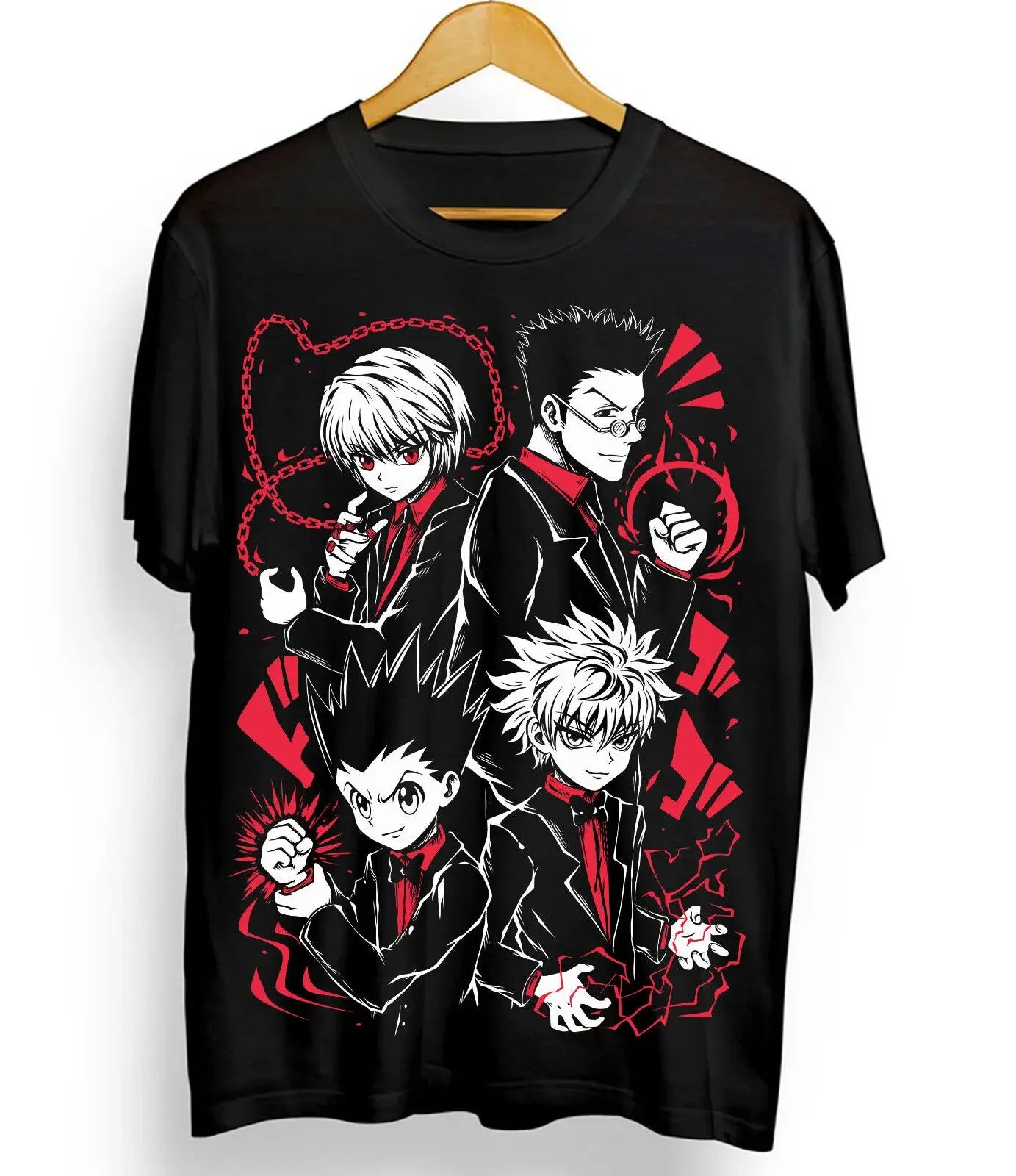 Hunter x Hunter Squad T-Shirt – Gon, Killua, Kurapika & Leorio Graphic Tee (2025 Edition)
