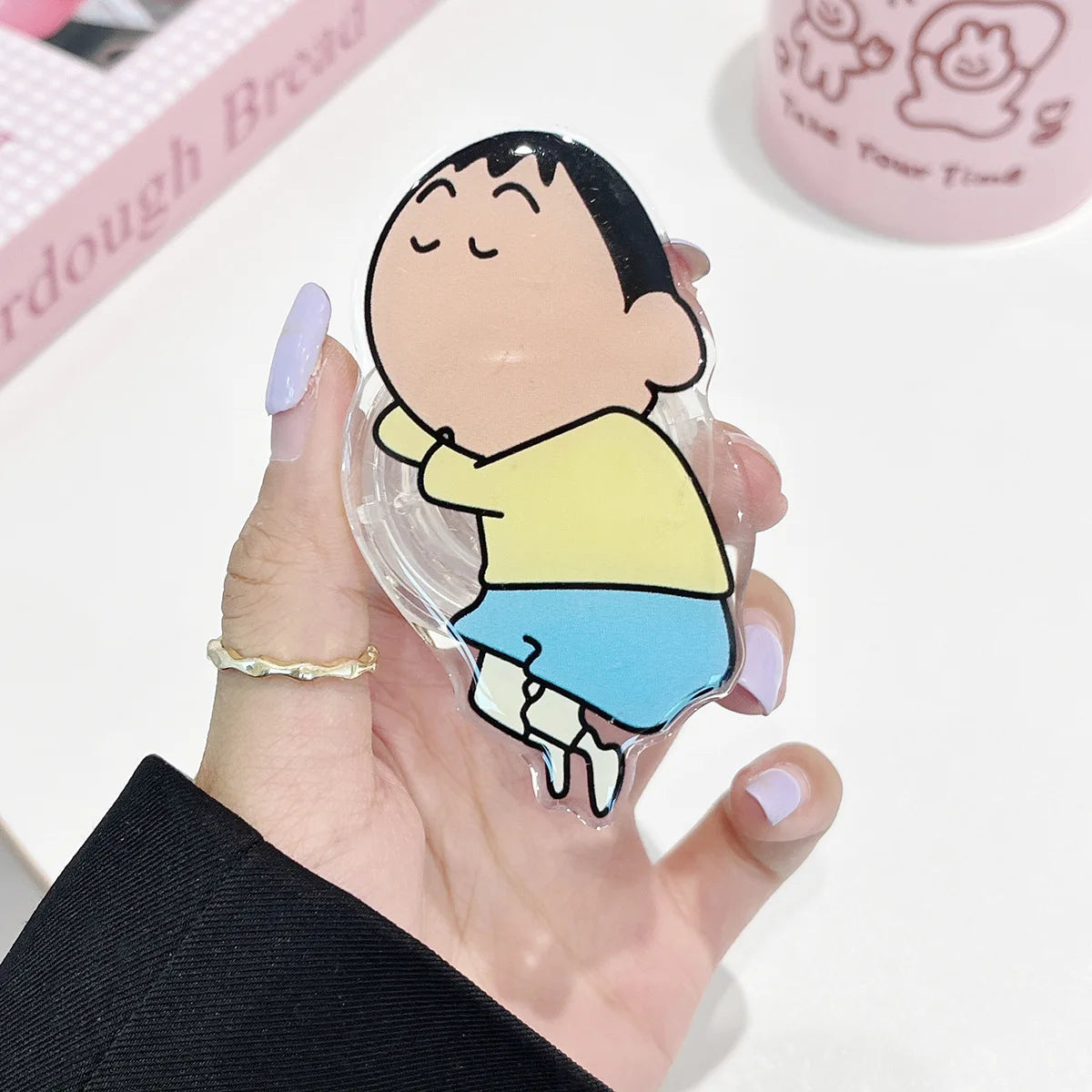 Anime Crayon Shin-Chan Couple Phone Case Magnetic Holder Wireless Stand Gifts