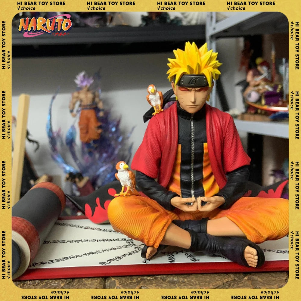 Uzumaki Naruto Meditation Figure – PVC Anime Statue with Screen Display