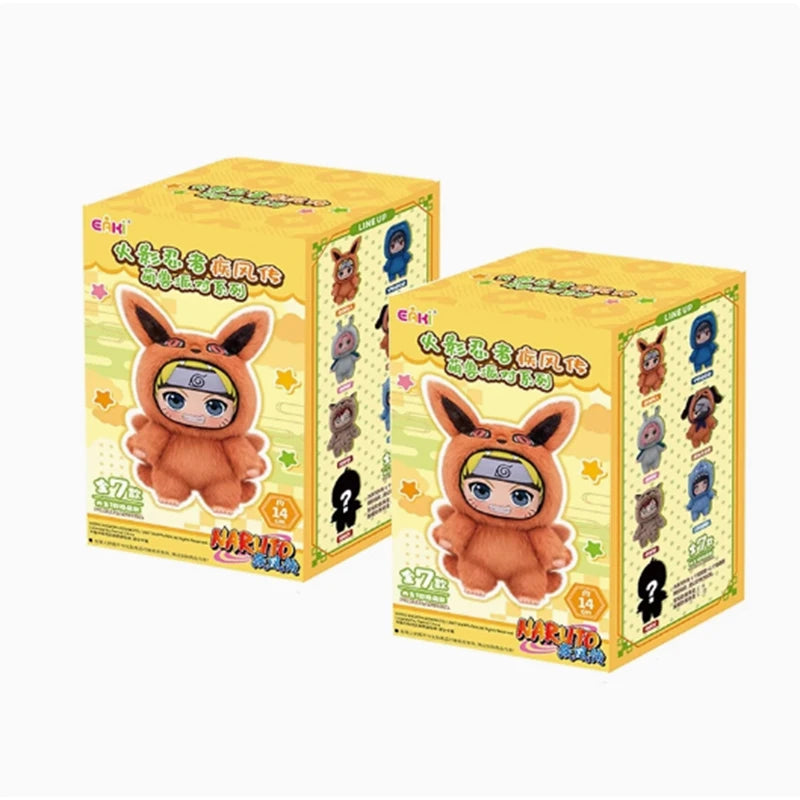 Naruto Beast Party Plush Keychains Blind Box Eaki Top Toy