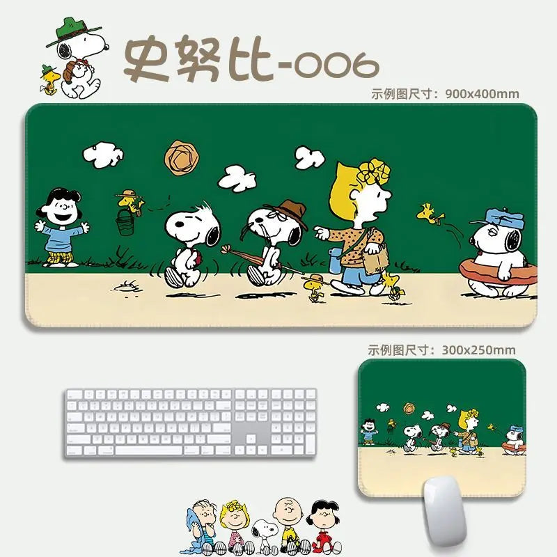 Anime S-Snoopys Mouse Pad Cute Cartoon Peanuts Dog Gaming Desk Mat