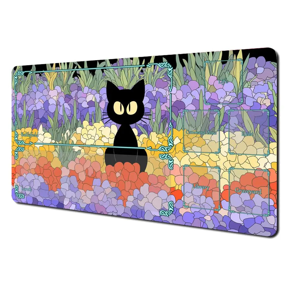Cute Cat Kawaii Magic Playmat Gaming Mat for Card Battle 60x35cm