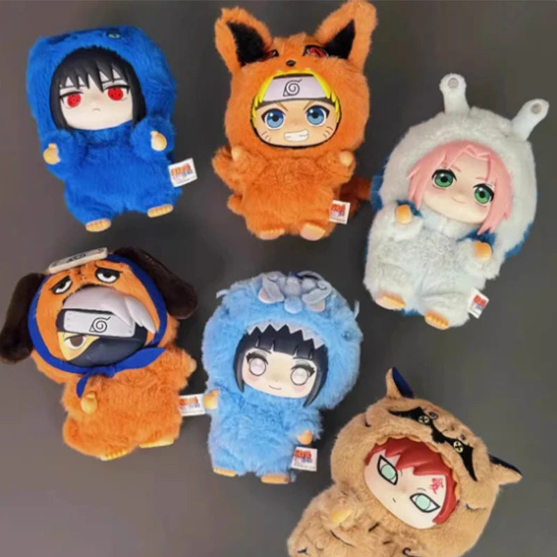 Naruto Beast Party Plush Keychains Blind Box Eaki Top Toy
