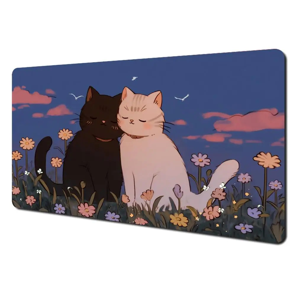 Cute Cat Kawaii Magic Playmat Gaming Mat for Card Battle 60x35cm