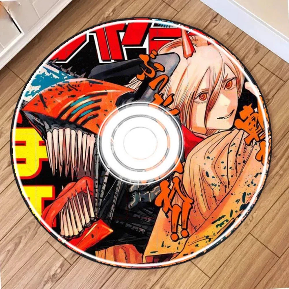 Anime CD Circular Carpet Cartoon Mat for Living Room Bedroom Decor