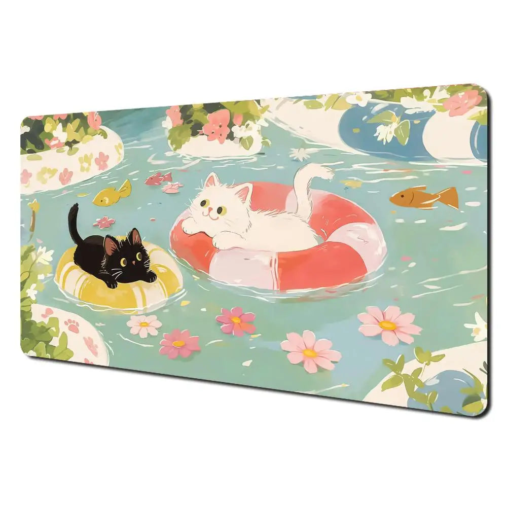 Cute Cat Kawaii Magic Playmat Gaming Mat for Card Battle 60x35cm
