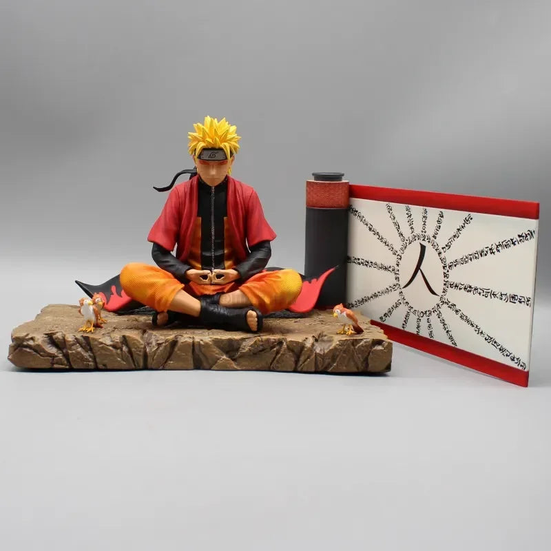 Uzumaki Naruto Meditation Figure – PVC Anime Statue with Screen Display