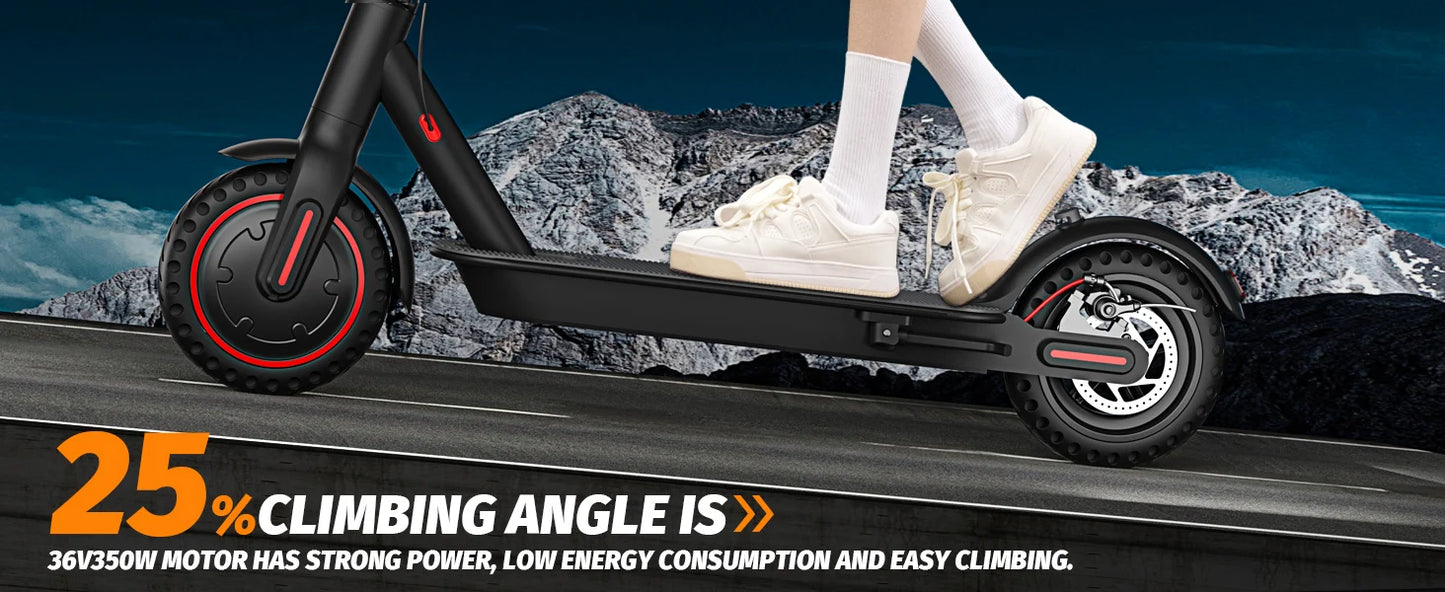 FREEBOY J03 350W Foldable Electric Scooter for Adults & Teens, 8.5" Explosion-Proof Tires, Dual Brake, APP Support
