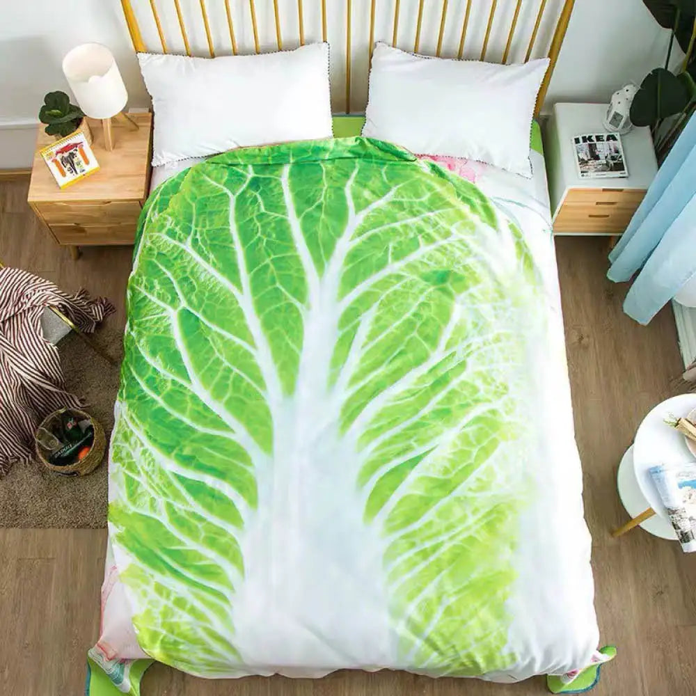 Cabbage Couch Blanket – Funny Double-Sided Green Throw