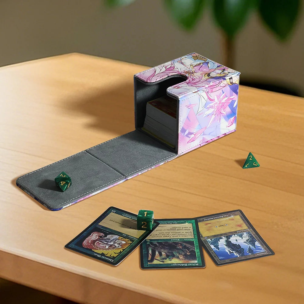 Premium Imitation Leather Trading Card Bag Holds 100+ TCG Cards Compact