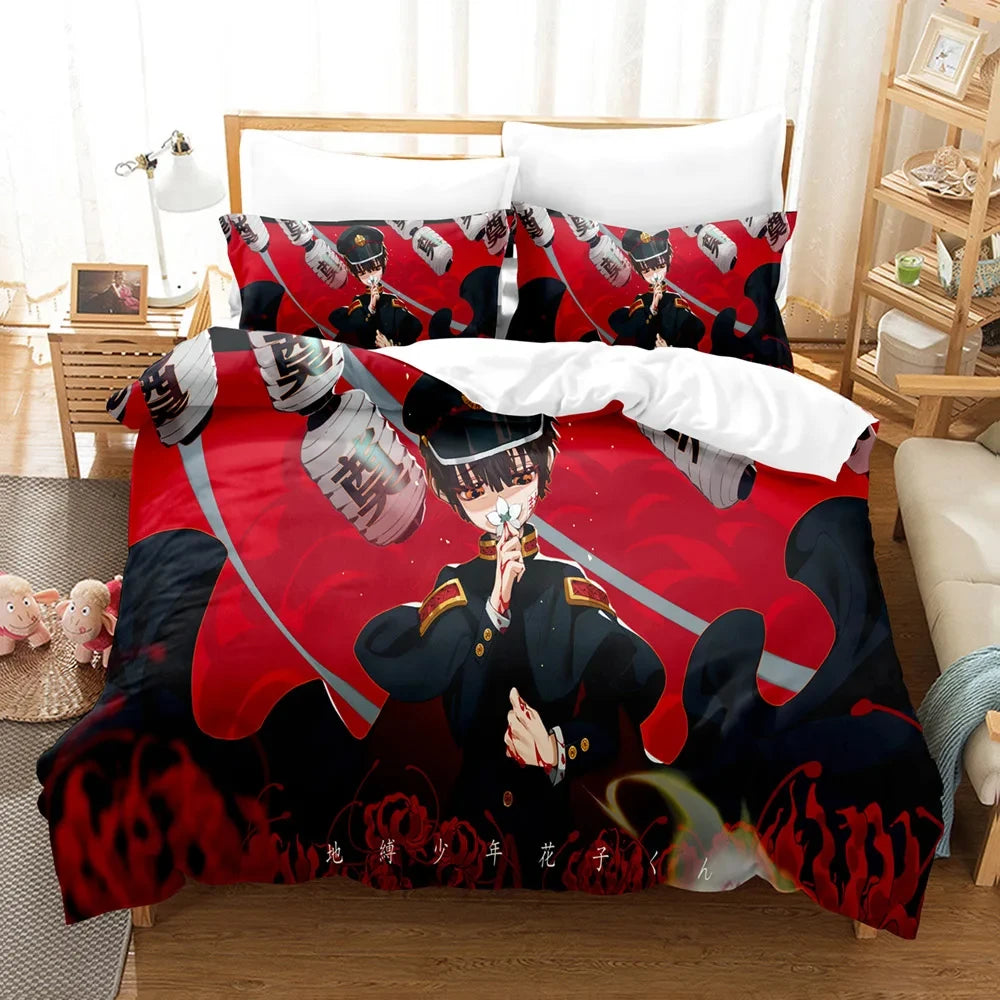 Sugar Realm 3D Anime Bedding Set – Toilet-Bound Hanako-kun Candy Wonderland