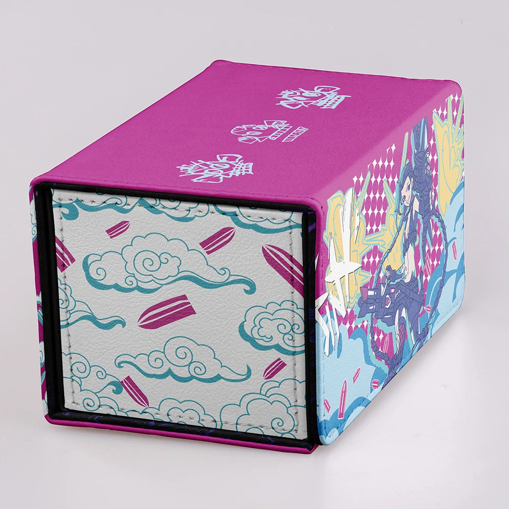 Card Deck Case for 100+ Trading Cards PU Magnetic Storage Box Holder