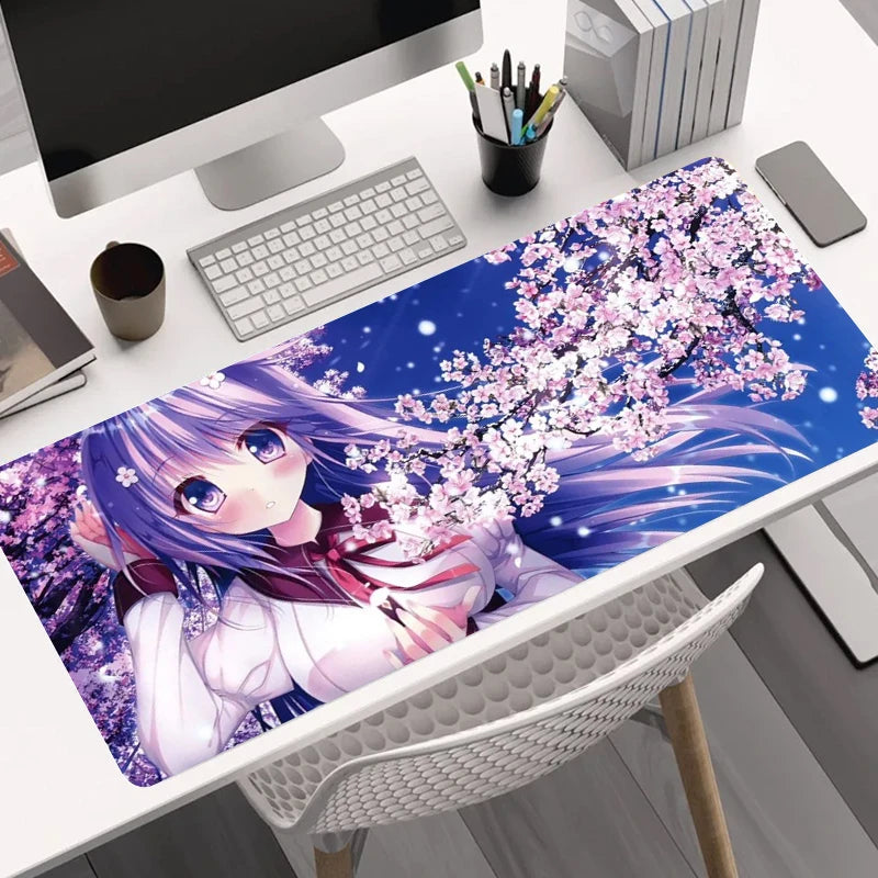 Cherry Blossom Girl XXL Anime Mouse Pad (35"x16")