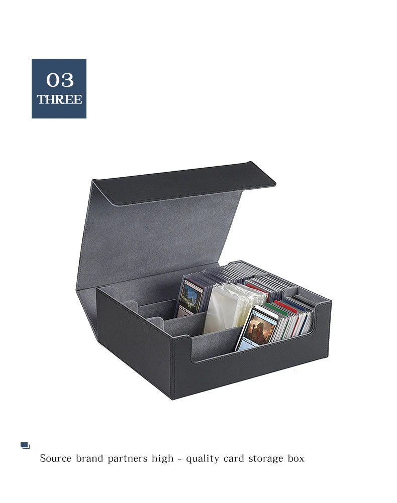 **** Storage Box for 1800+ Trading Cards PU Leather Magnetic Closure Case