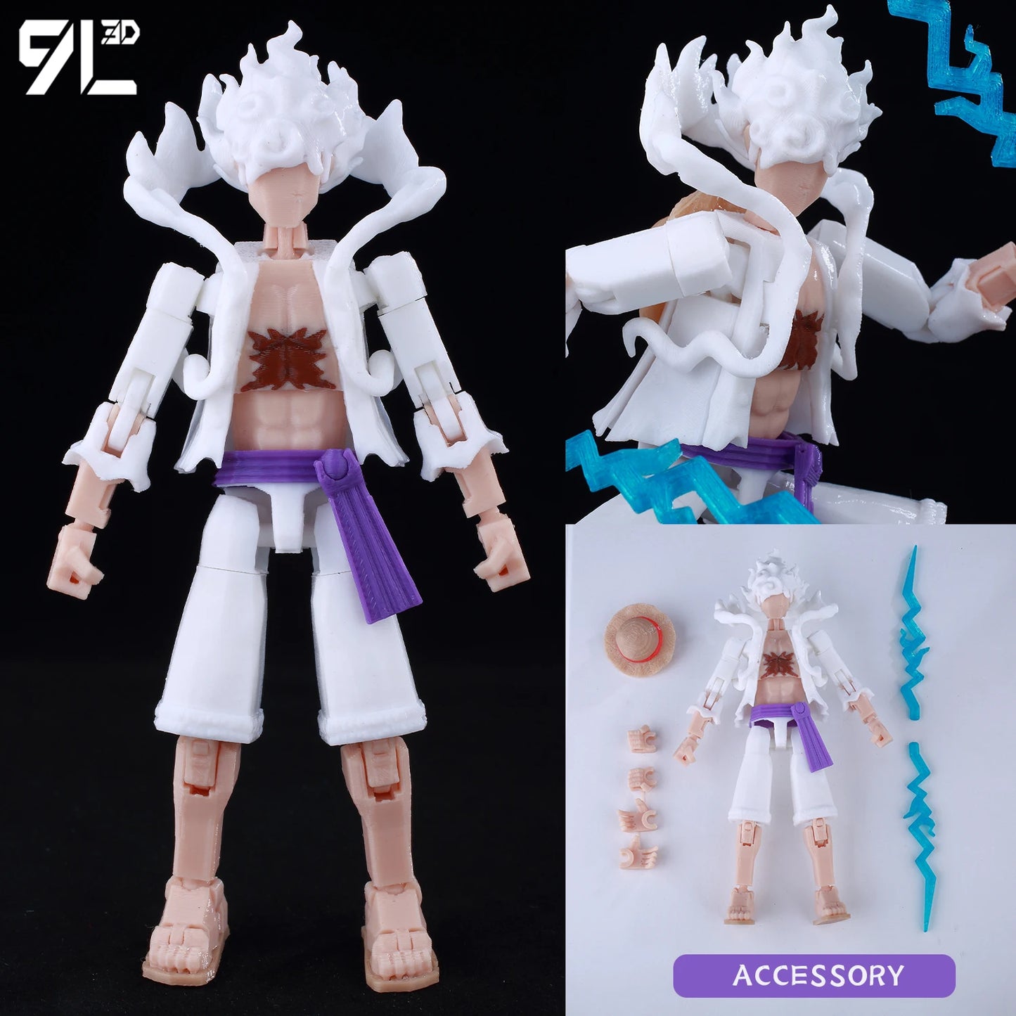9L3D “Lucky Dummy 13” Nika Luffy Figure – 5.5-Inch One Piece Action Model