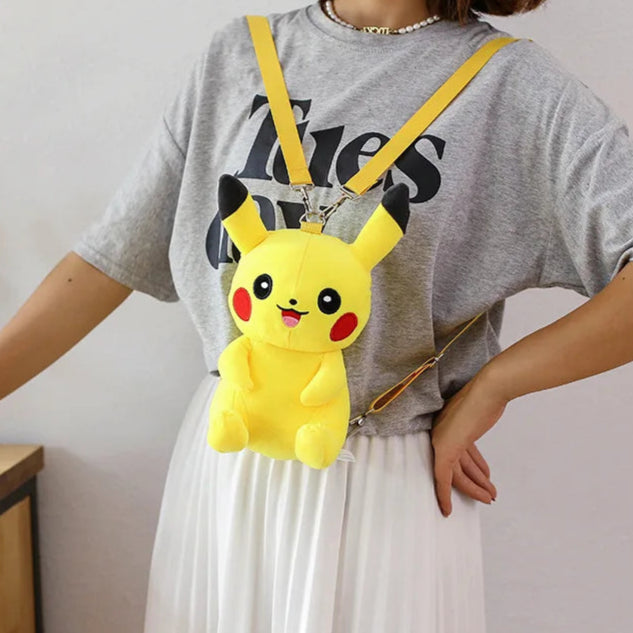 Pokemon Pikachu Plush Backpack – 12" Kawaii Shoulder Bag for Kids & Fans
