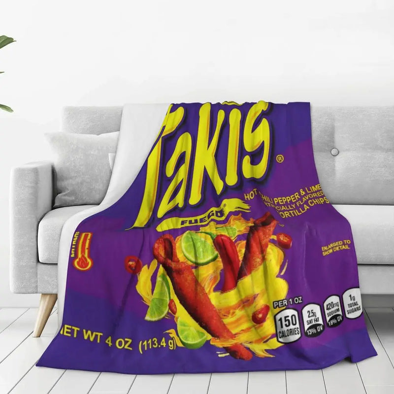 Takis Chili Blanket – Spicy Snack-Inspired Flannel Throw