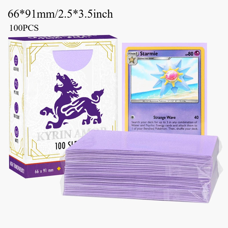 RyshePro Premium Card Sleeves (100pcs) 66x91mm Standard Size TCG MTG Pokemon